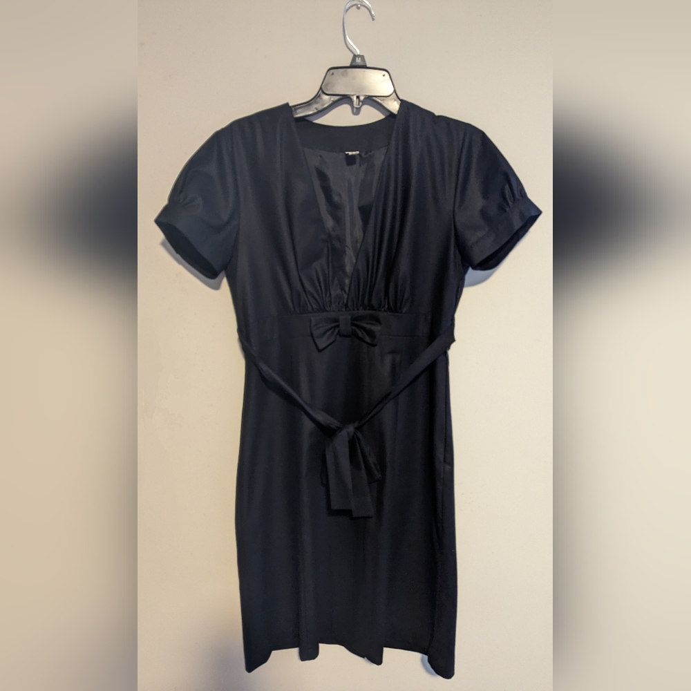PERZONI Bow Waist Dress Size 10 Black